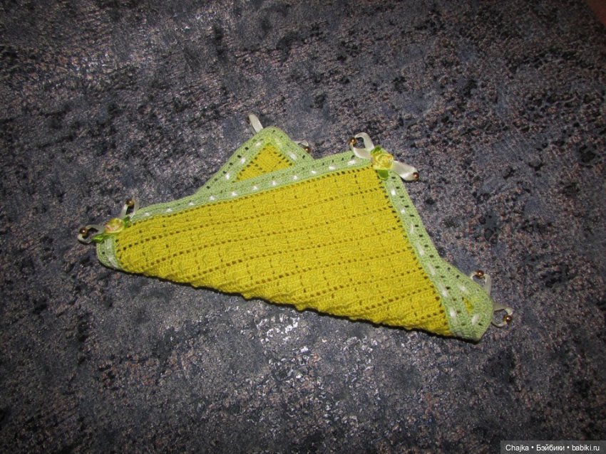 Авторский вязаный плед для куклы или медведя (фото 9)