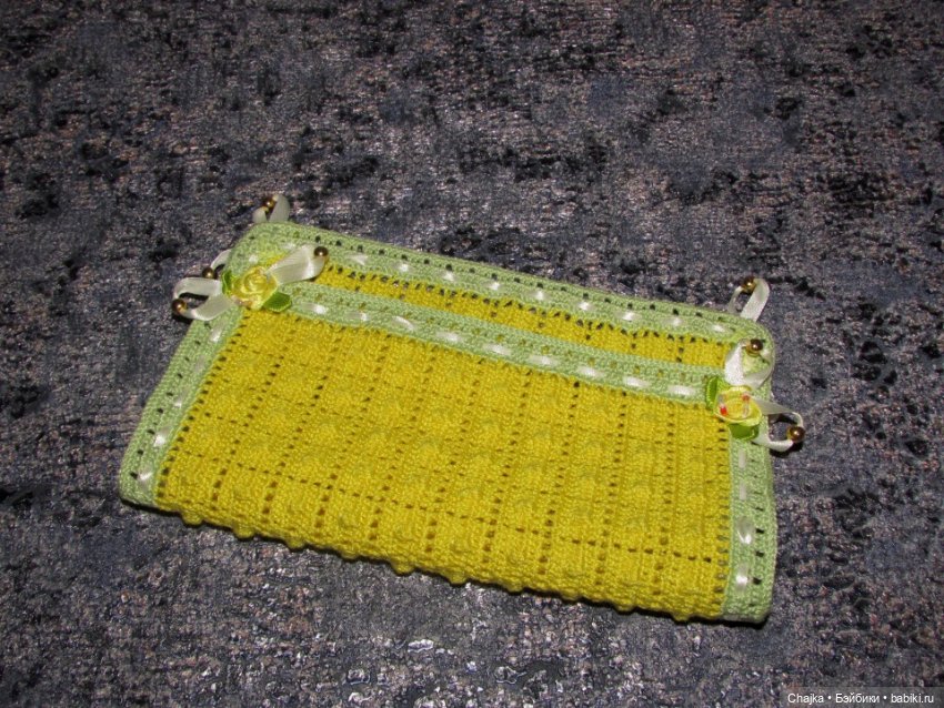 Авторский вязаный плед для куклы или медведя (фото 2)