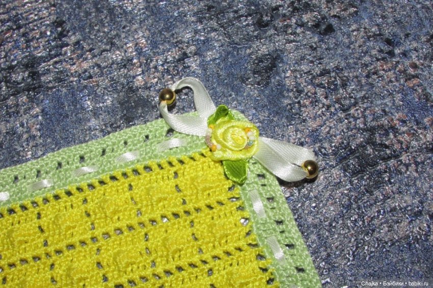 Авторский вязаный плед для куклы или медведя (фото 4)