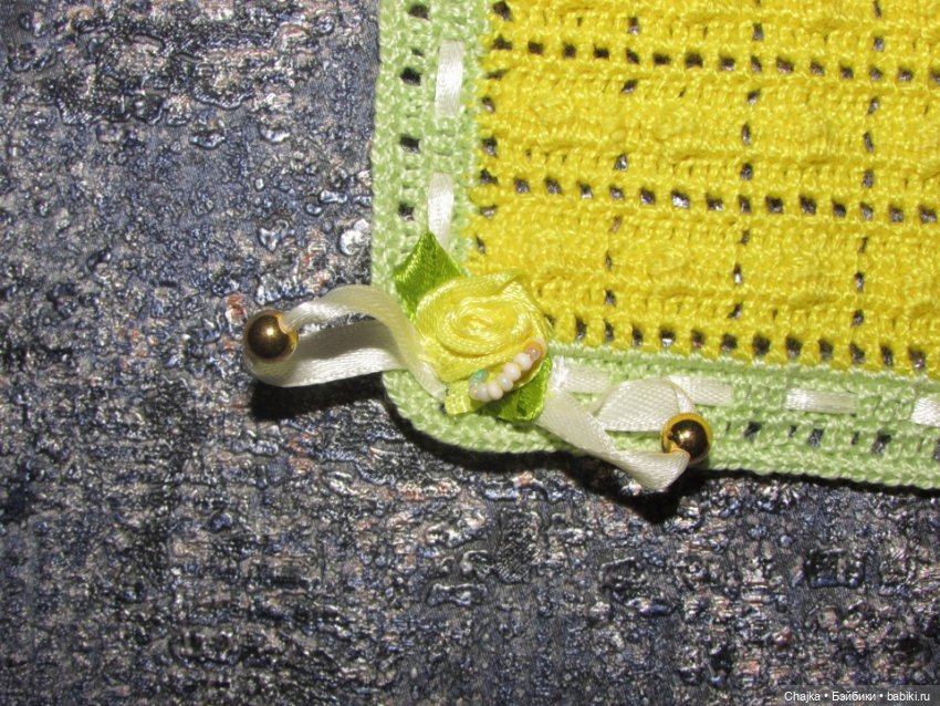Авторский вязаный плед для куклы или медведя (фото 6)