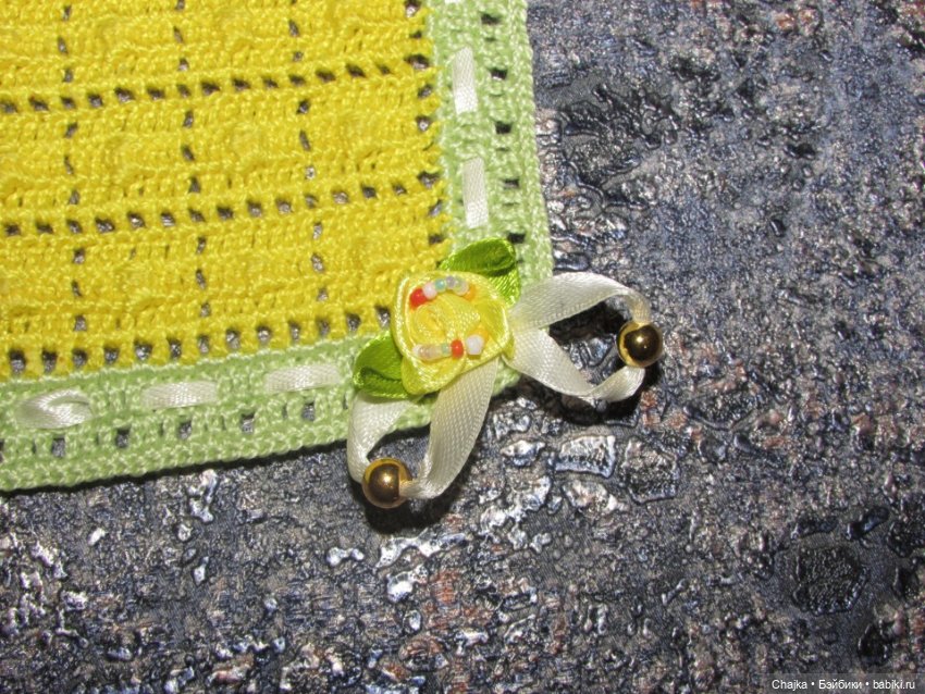 Авторский вязаный плед для куклы или медведя (фото 5)