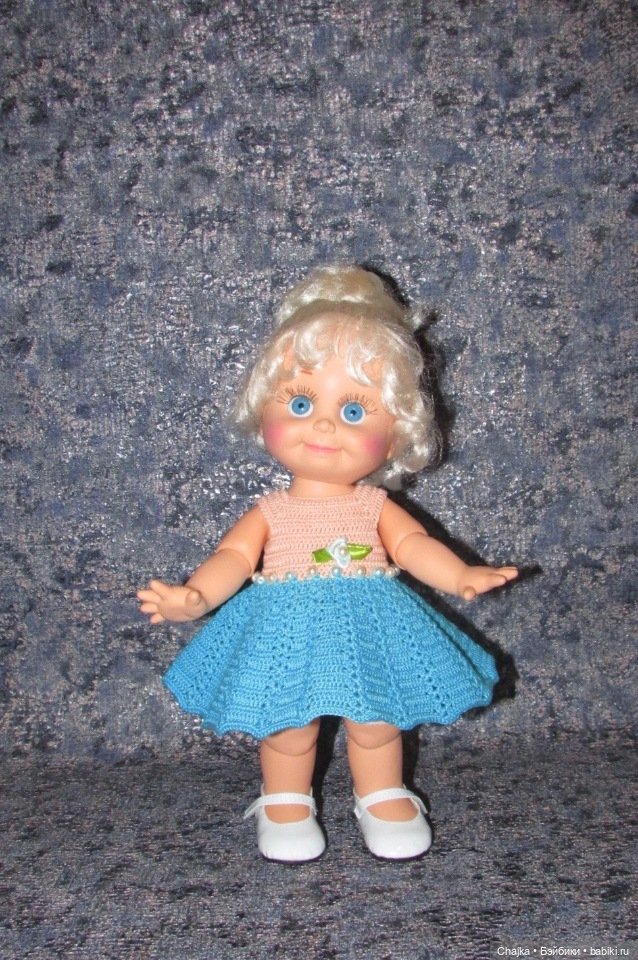 Авторский вязаный наряд для кукол Galoob Baby Face (34 см)