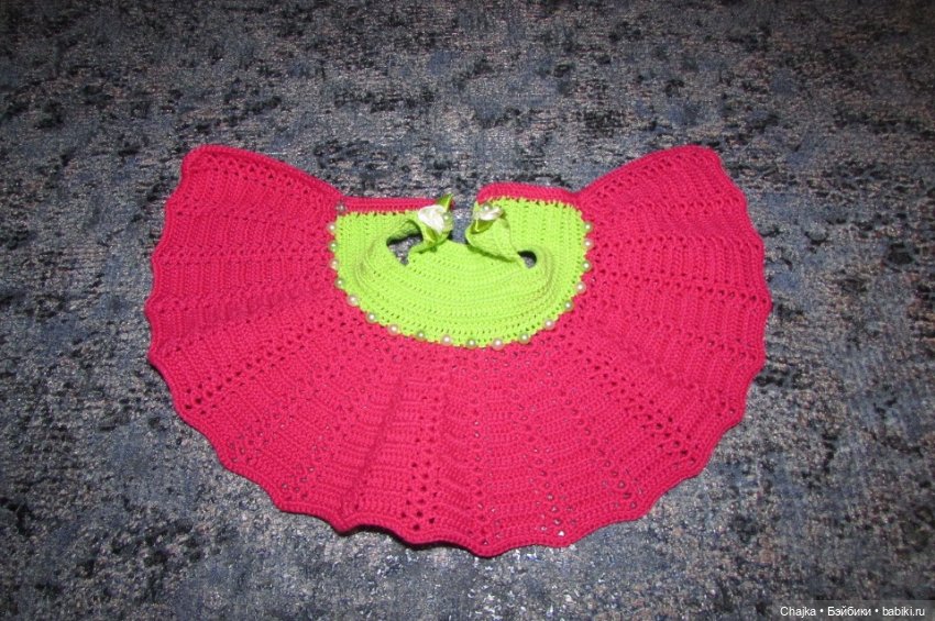 Авторский вязаный наряд для кукол Galoob Baby Face (34 см) (фото 9)