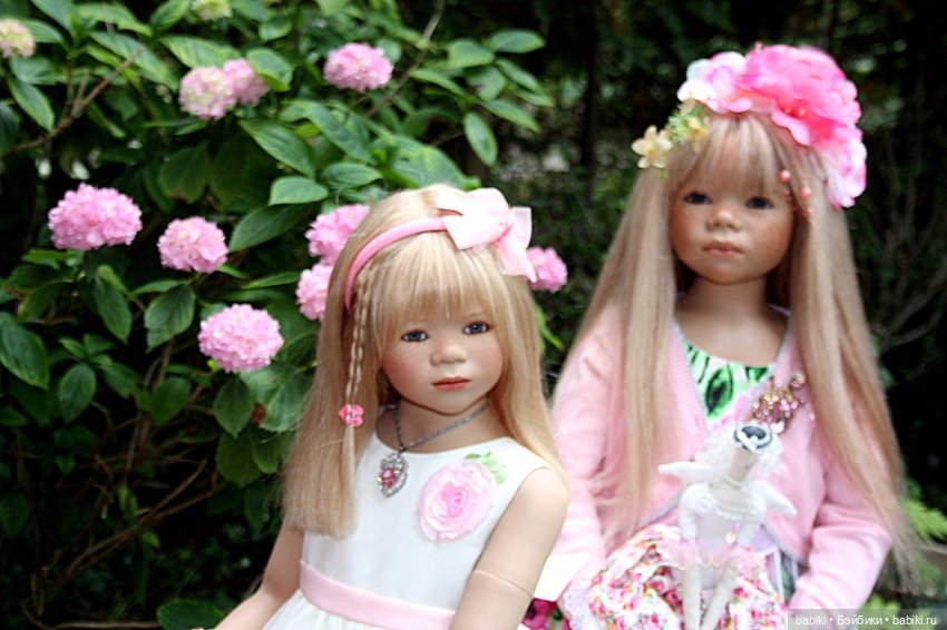 Тира и Моня в саду. Коллекционные куклы от Annette Himstedt (фото 8)