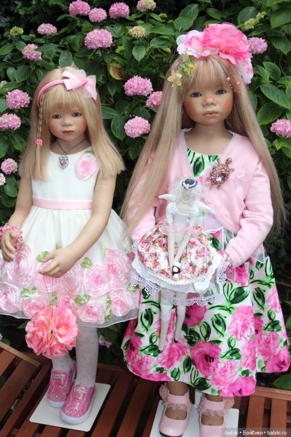 Тира и Моня в саду. Коллекционные куклы от Annette Himstedt (фото 6)