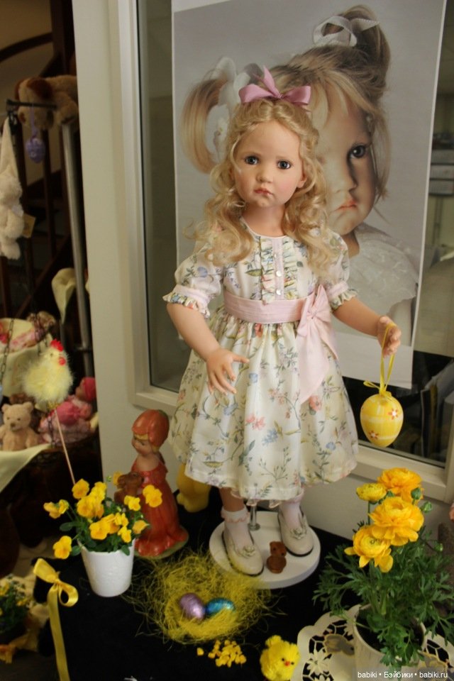 Пасхальная встреча в магазине кукол Гюнзел 2017. Фарфор в воске, WOP (фото 4)