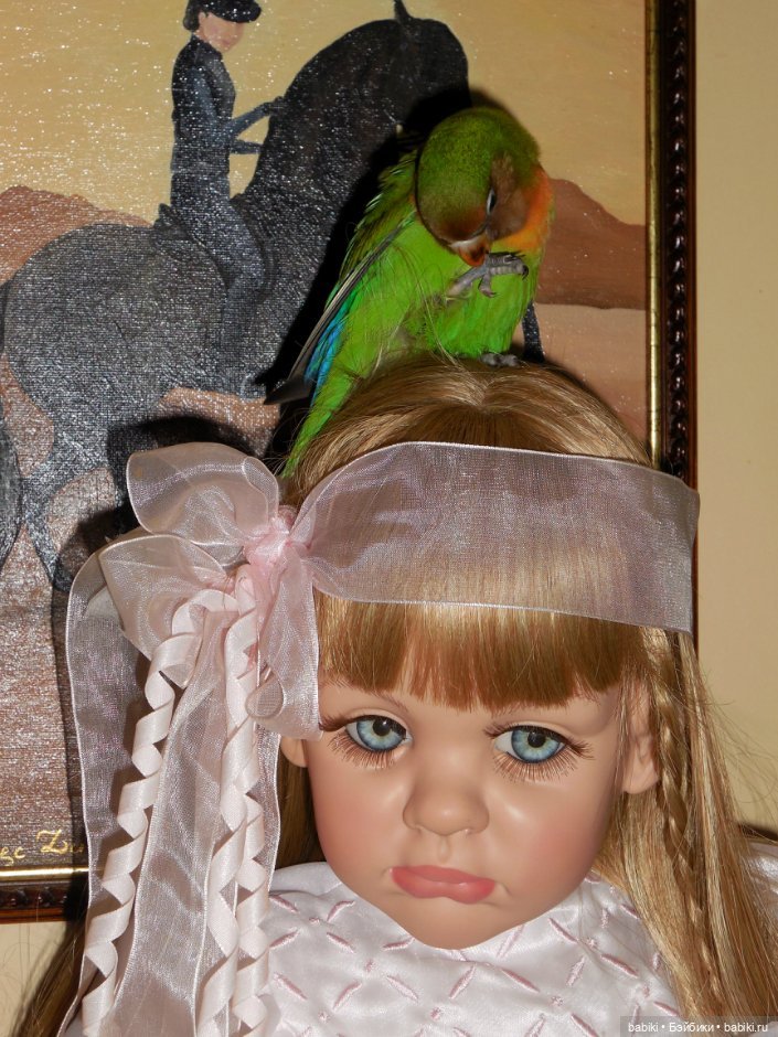 Джулия и попугай. Коллекционная кукла от Fayzah Spanos (фото 3)