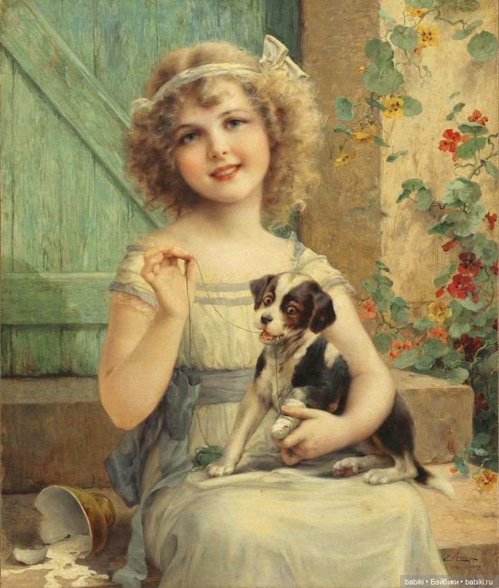 Дети в живописи. Французский художник Эмиль Вернон (Emile Vernon)