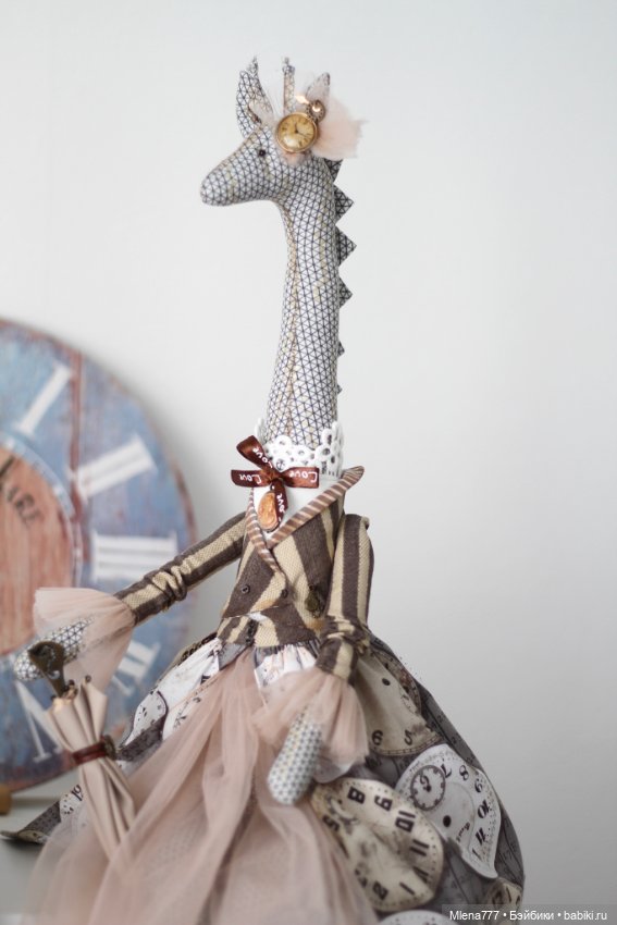 Свидание у часов! Жирафы — Авторские текстильные куклы: Вальдорфские (фото 5)