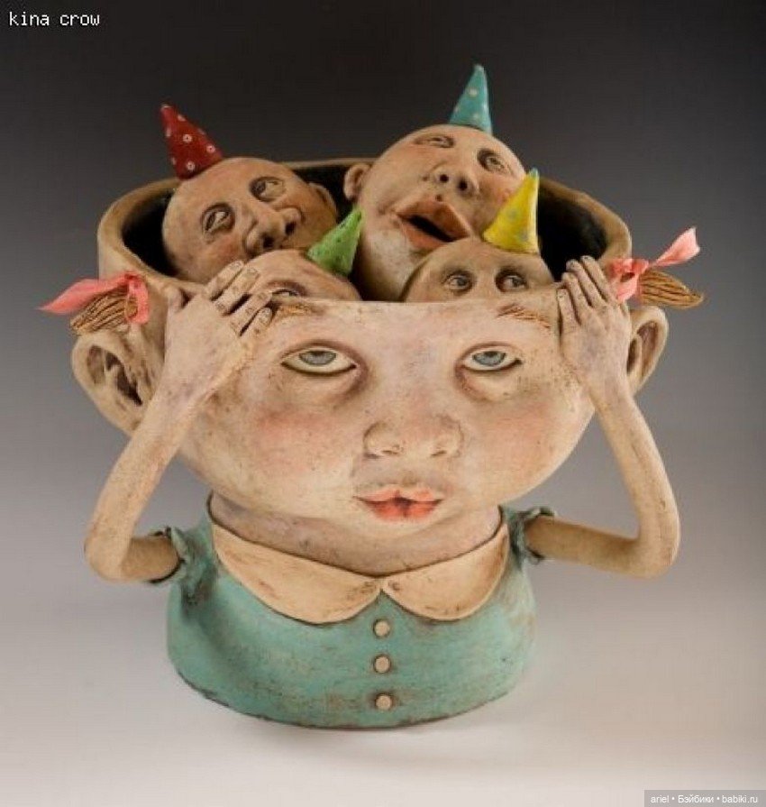 Креативные керамические скульптуры от автора Kina Crow (фото 6)