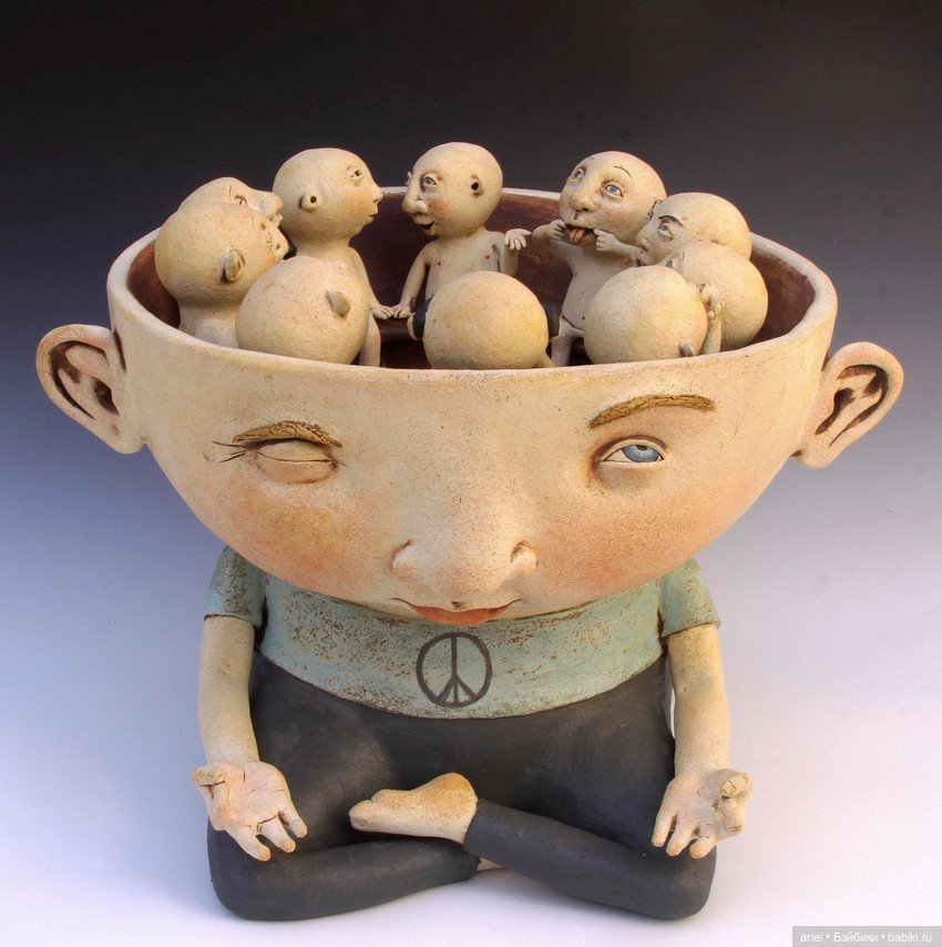 Креативные керамические скульптуры от автора Kina Crow (фото 9)