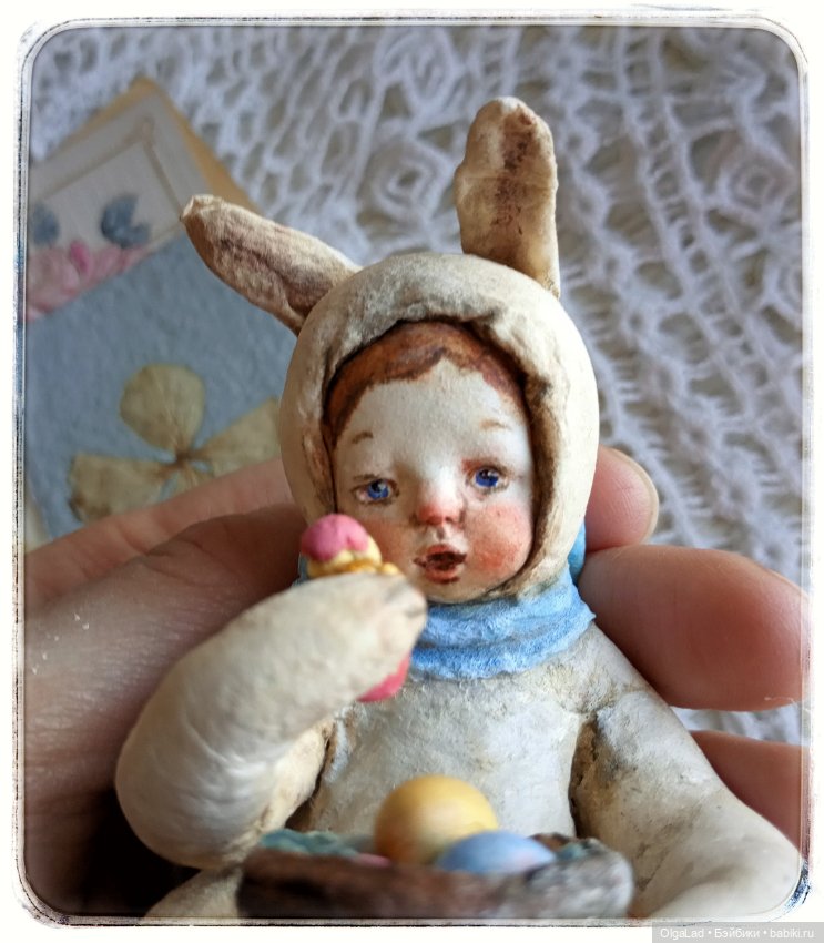 Коллекция Easter vintage — Ватные игрушки на елку: ретро (фото 6)