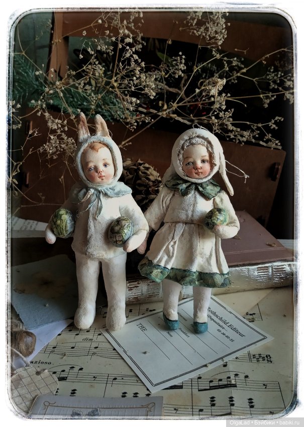 Коллекция Easter vintage — Ватные игрушки на елку: ретро (фото 4)