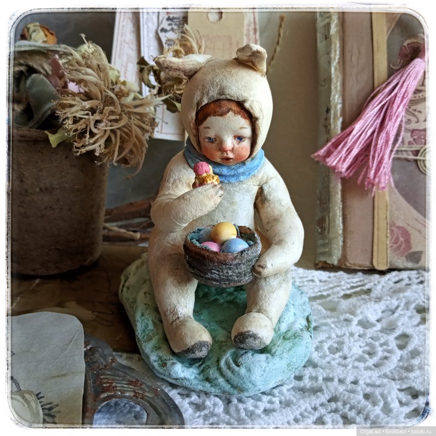 Коллекция Easter vintage — Ватные игрушки на елку: ретро