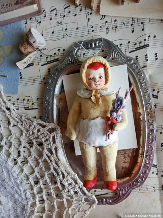 Коллекция Easter vintage — Ватные игрушки на елку: ретро (фото 9)