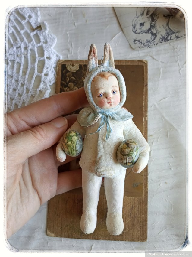 Коллекция Easter vintage — Ватные игрушки на елку: ретро (фото 5)
