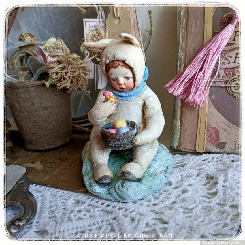 Коллекция Easter vintage — Ватные игрушки на елку: ретро