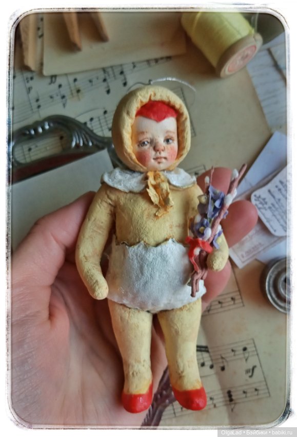 Коллекция Easter vintage — Ватные игрушки на елку: ретро (фото 10)