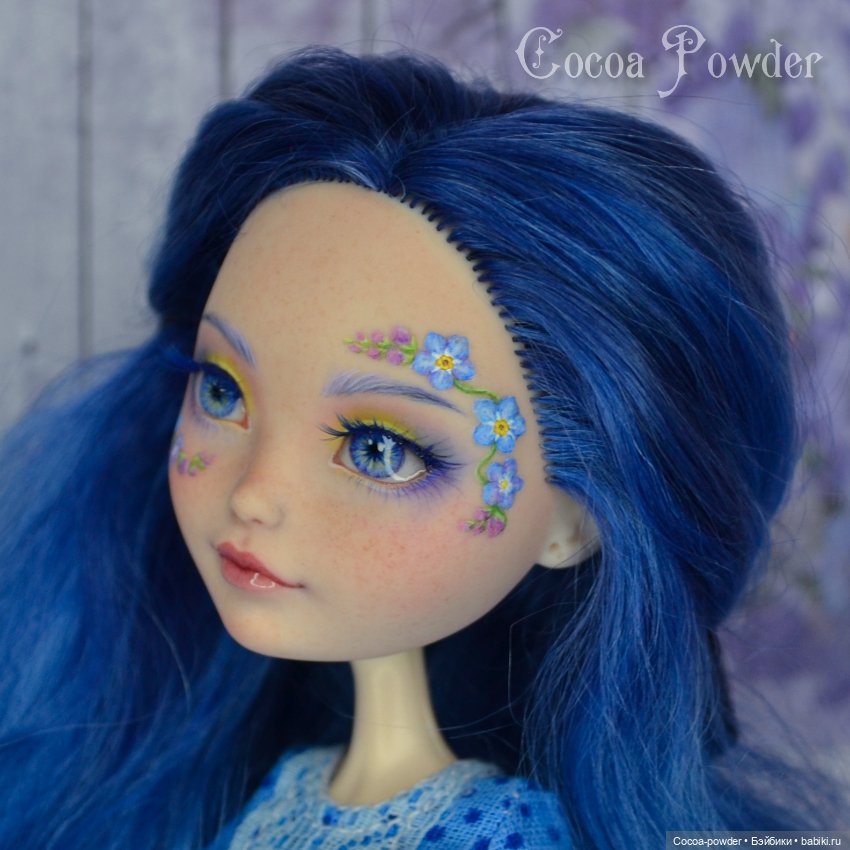 Незабудка, мейк EAH — ООАК Monster High и Ever After High: репейнт