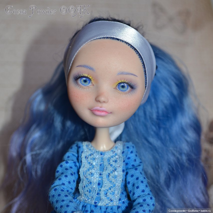 Незабудка, мейк EAH — ООАК Monster High и Ever After High: репейнт (фото 3)