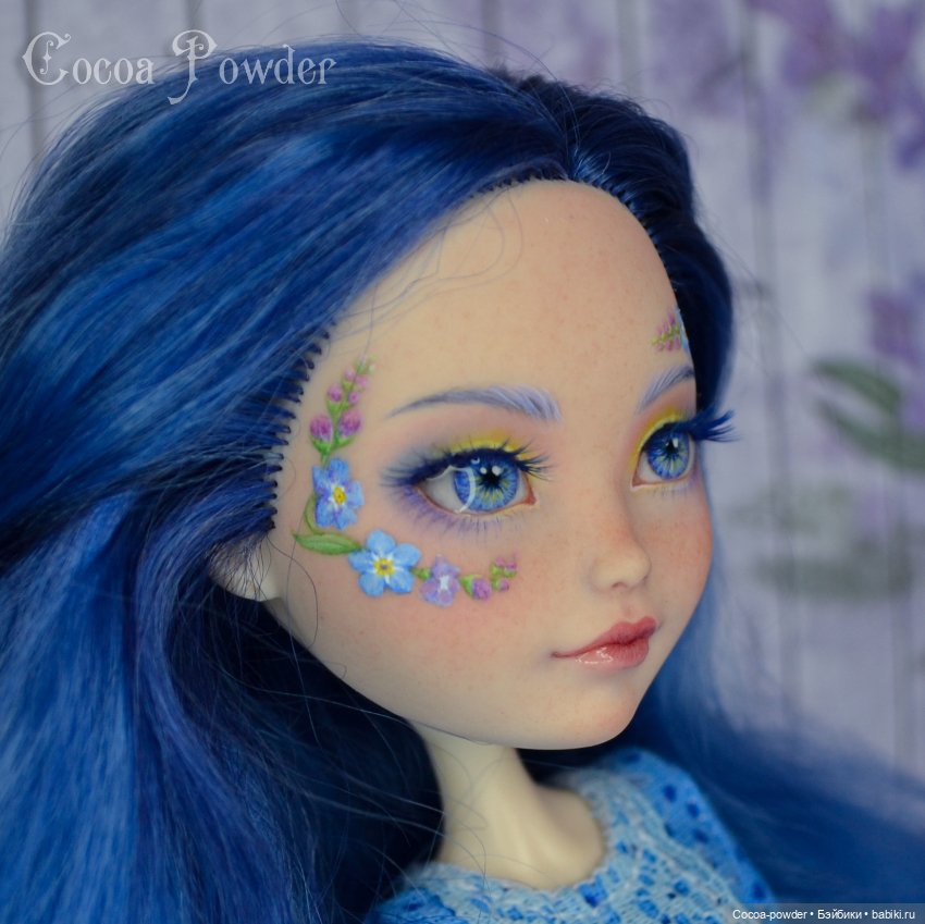 Незабудка, мейк EAH — ООАК Monster High и Ever After High: репейнт (фото 10)