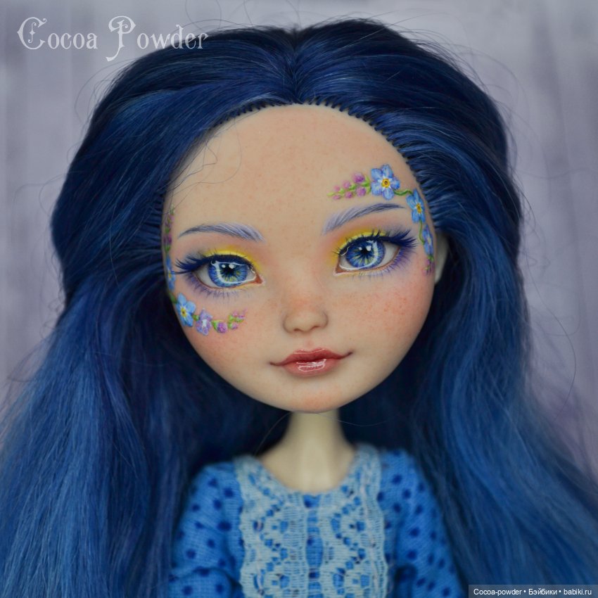 Незабудка, мейк EAH — ООАК Monster High и Ever After High: репейнт (фото 7)