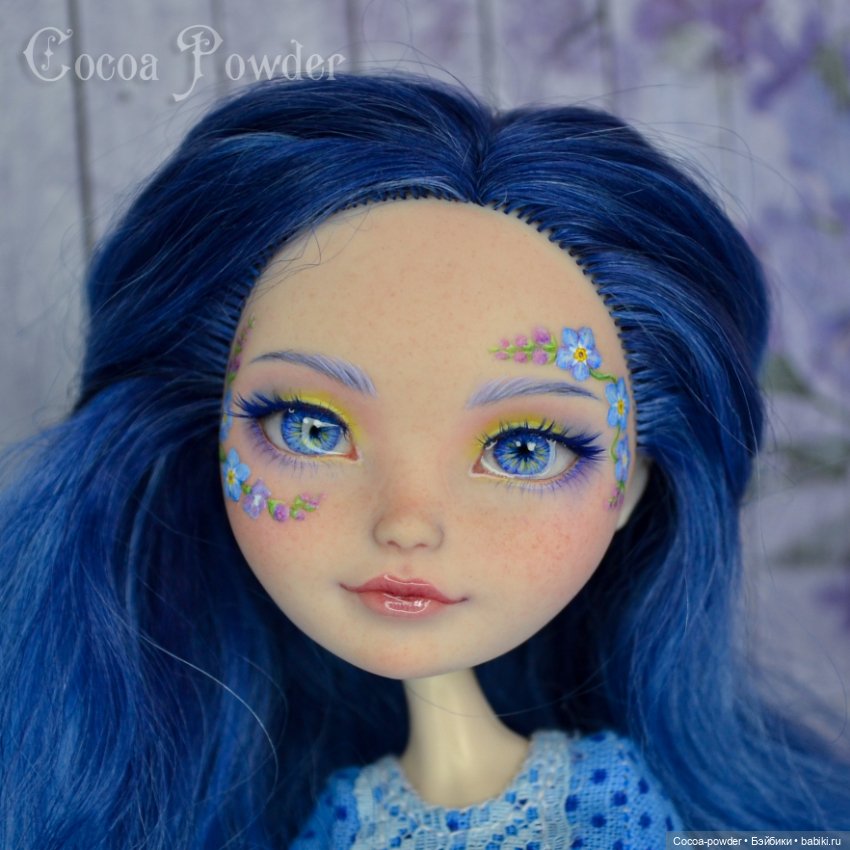 Незабудка, мейк EAH — ООАК Monster High и Ever After High: репейнт (фото 8)