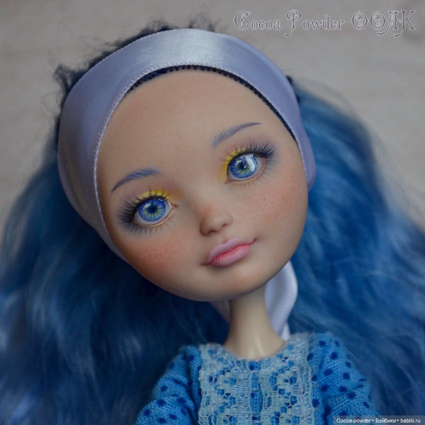 Незабудка, мейк EAH — ООАК Monster High и Ever After High: репейнт (фото 6)