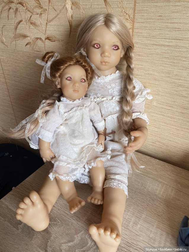 Невероятные Freeke & Bibi от Annette himstedt с розовыми глазами. Как их заменить (фото 2)