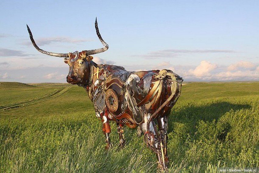 Потрясающие животные из металлолома от Джона Лопеса (фото 3)