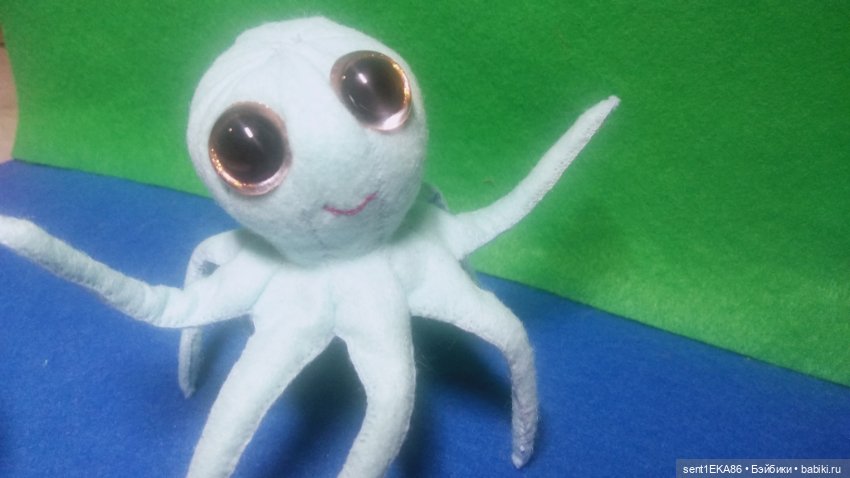 Продолжаю шить из фетра, на этот раз получился вот такой осьминожик (фото 5)
