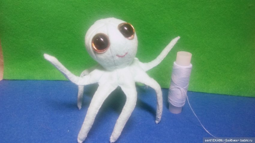 Продолжаю шить из фетра, на этот раз получился вот такой осьминожик (фото 6)