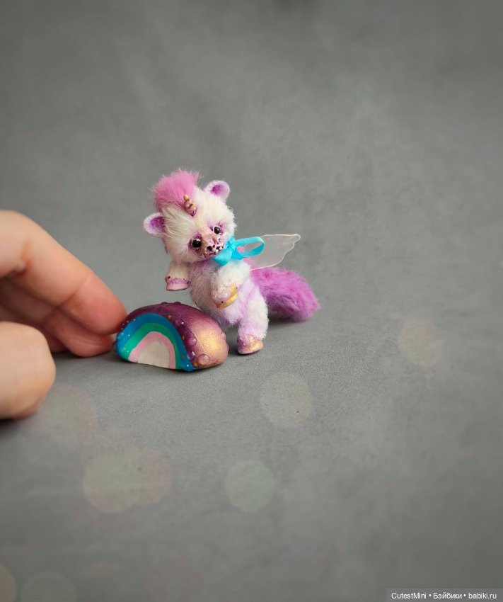 Единорог миниатюра — Авторские мишки Тедди и друзья: фото (фото 3)