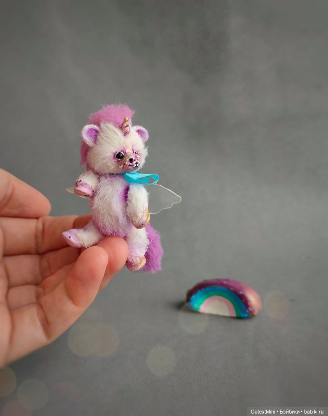 Единорог миниатюра — Авторские мишки Тедди и друзья: фото (фото 7)