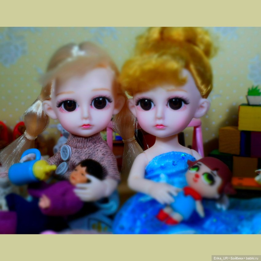 Перепись КуклоНаселения. 2 Baboliy, mini-baby-doll, made-in-China, 16-cm, Blond-twins