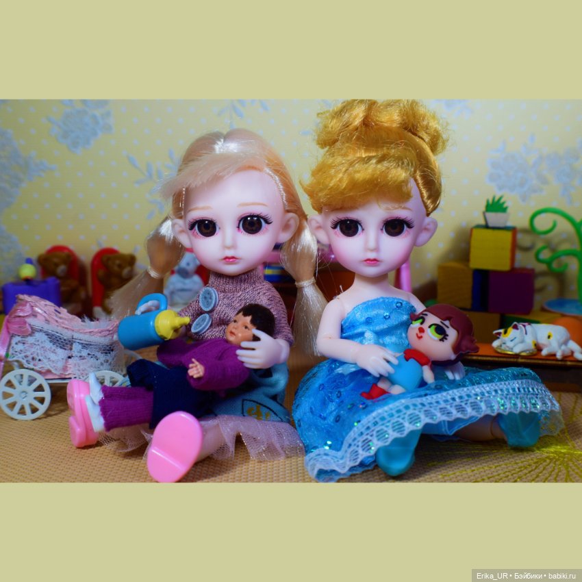 Перепись КуклоНаселения. 2 Baboliy, mini-baby-doll, made-in-China, 16-cm, Blond-twins