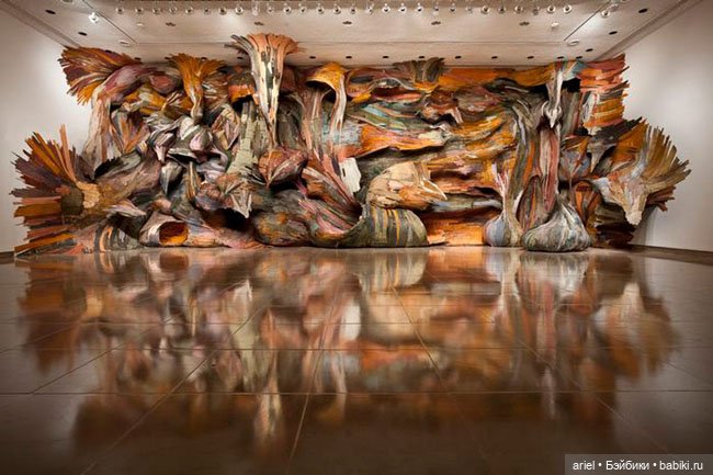 Деревянные структуры Энрике Оливейра