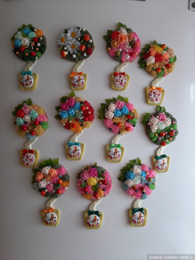 Магниты — Авторские игрушки из разных материалов: синельная проволока