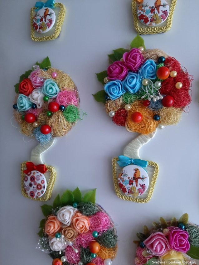 Магниты — Авторские игрушки из разных материалов: синельная проволока (фото 2)