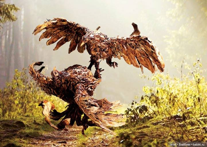 Удивительные динаминые скульптуры из коряг Джеймса Доран-Уэбба (фото 8)