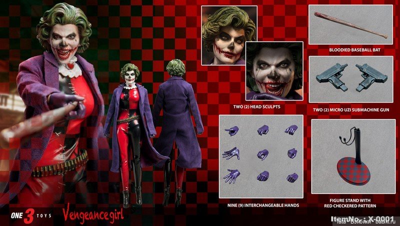 Студия one 3 toys - Харли Квинн формата 1/6 по мотивам комикса "Бэтмен: Проклятый" (фото 5)