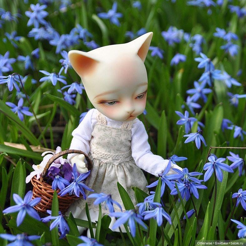Котенька собирает цветы — Куклы Pipos (Пипос): BJD (БЖД) (фото 8)