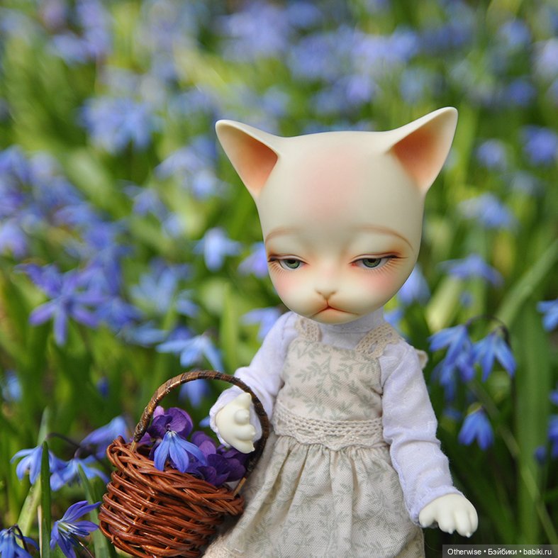 Котенька собирает цветы — Куклы Pipos (Пипос): BJD (БЖД) (фото 6)
