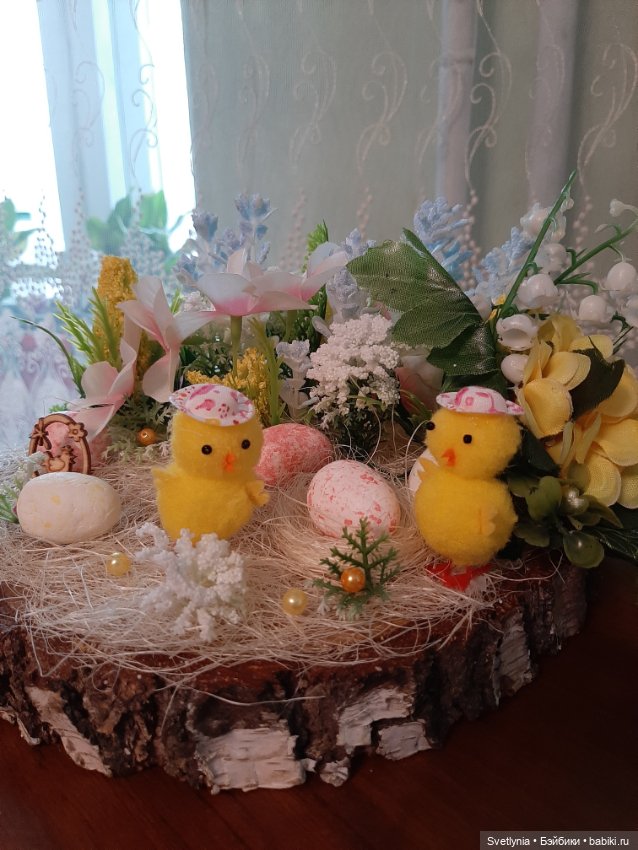 Пасхальная композиция с цыплятами (фото 2)