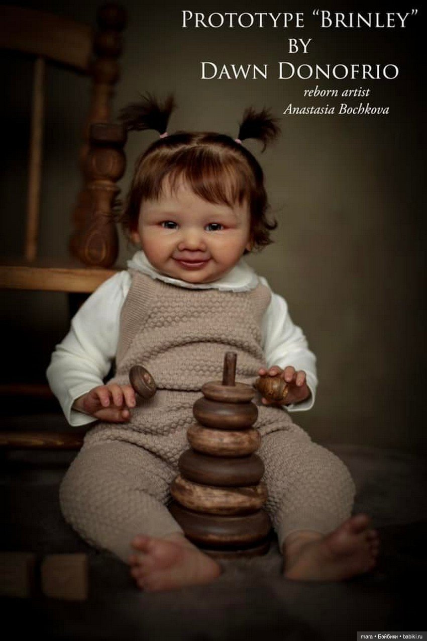 Кукла реборн из молда Brinley скульптора Dawn Donofrio, автор прототипа Анастасия Бочкова (фото 2)
