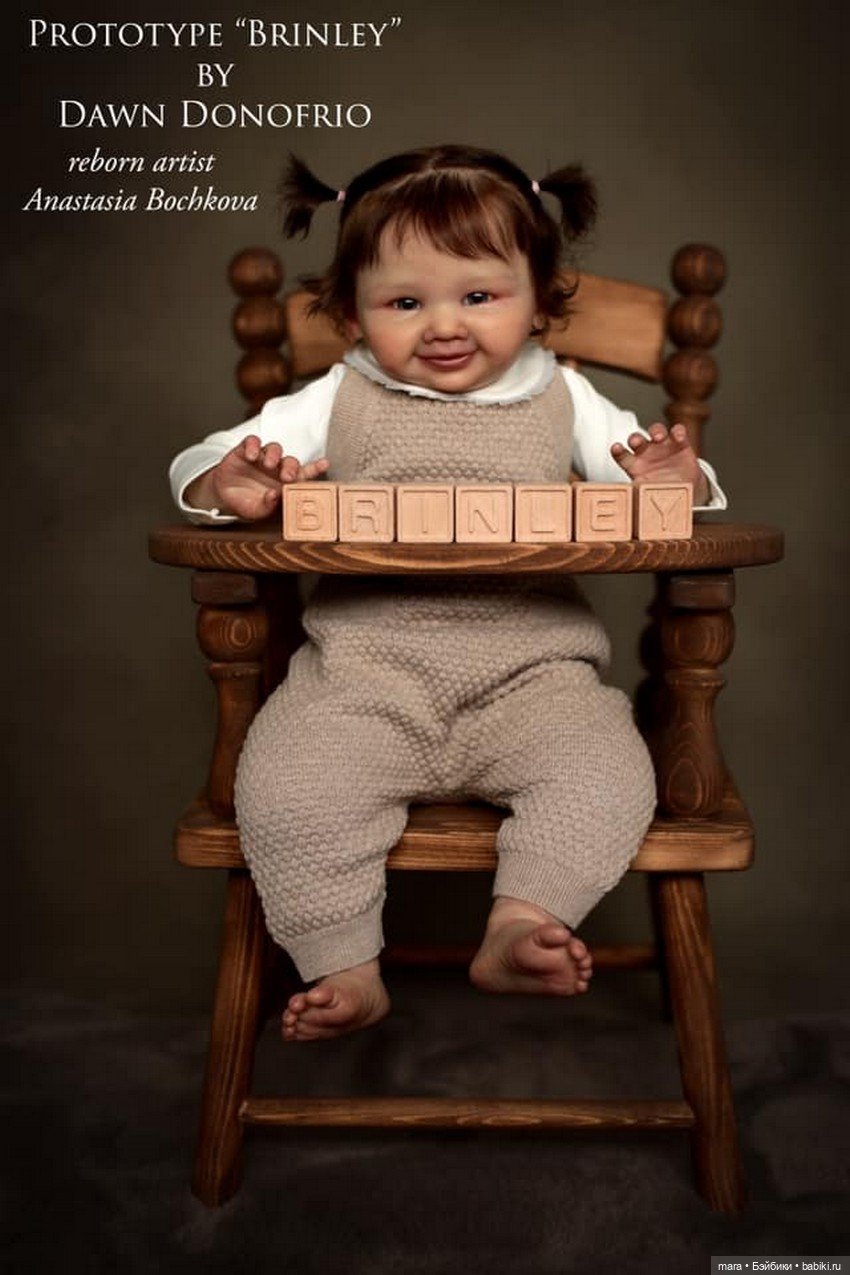 Кукла реборн из молда Brinley скульптора Dawn Donofrio, автор прототипа Анастасия Бочкова (фото 4)