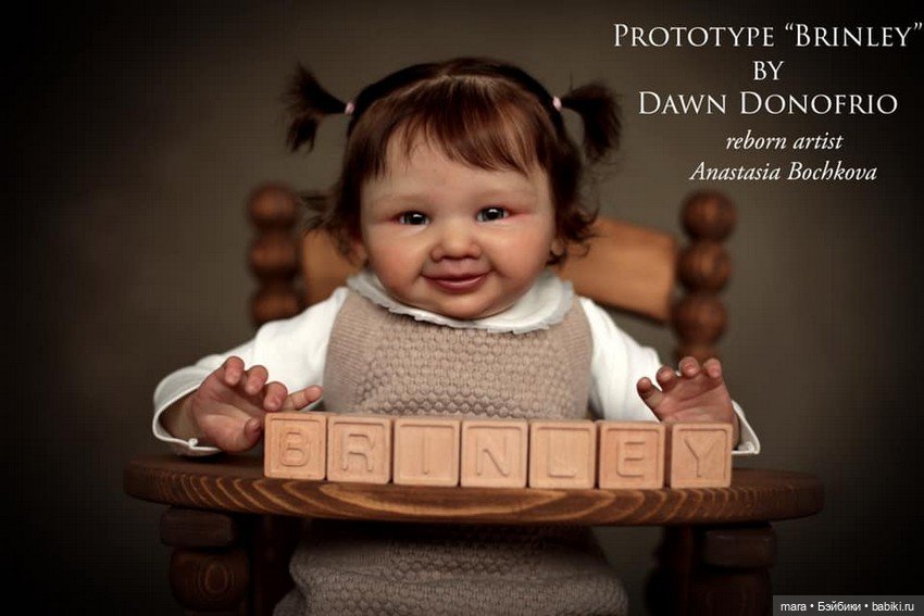Кукла реборн из молда Brinley скульптора Dawn Donofrio, автор прототипа Анастасия Бочкова (фото 3)