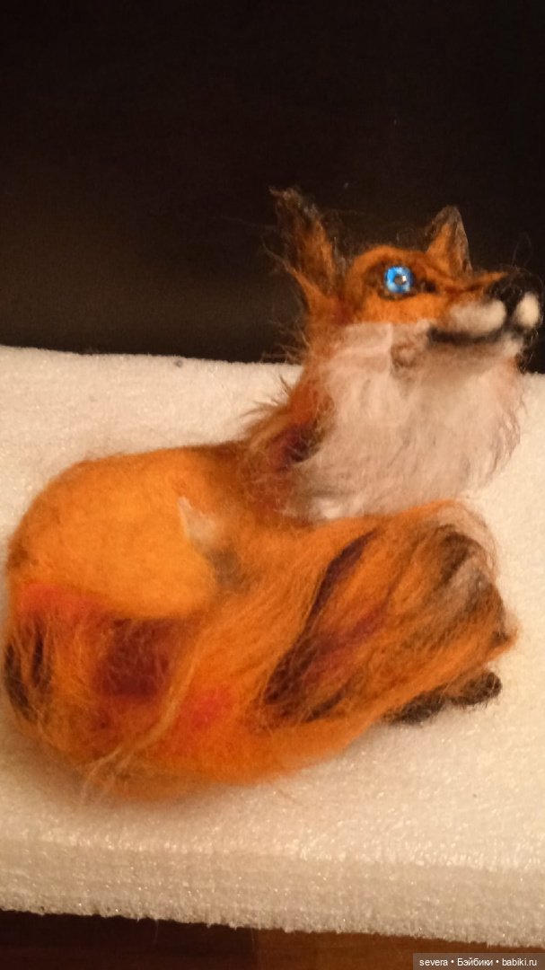 Игрушки из шерсти -"Ох уж эти лисы!" (фото 5)