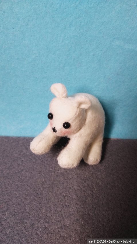 Белый медвежонок — Текстильные игрушки и примитивы: кофейные (фото 2)