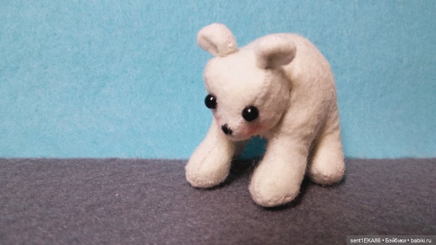 Белый медвежонок — Текстильные игрушки и примитивы: кофейные